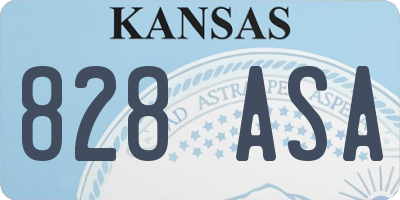 KS license plate 828ASA
