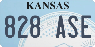 KS license plate 828ASE