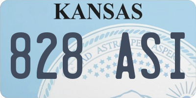 KS license plate 828ASI