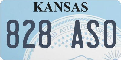 KS license plate 828ASO
