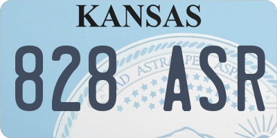 KS license plate 828ASR
