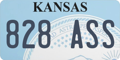 KS license plate 828ASS