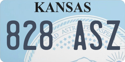 KS license plate 828ASZ