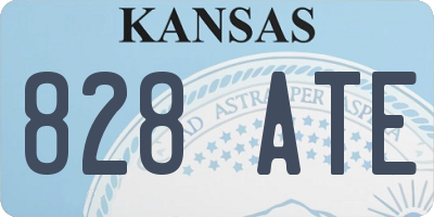 KS license plate 828ATE