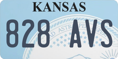 KS license plate 828AVS