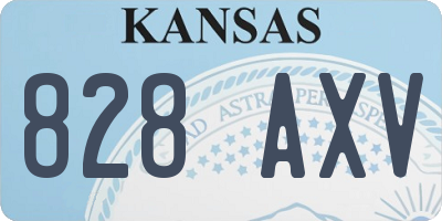 KS license plate 828AXV