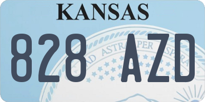 KS license plate 828AZD