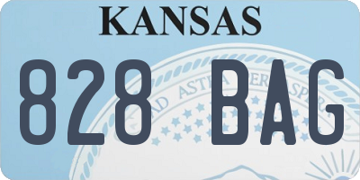 KS license plate 828BAG