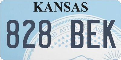 KS license plate 828BEK