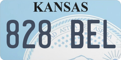KS license plate 828BEL