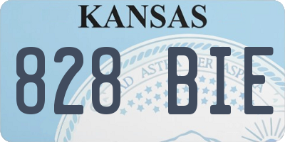 KS license plate 828BIE