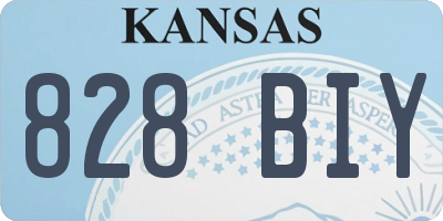 KS license plate 828BIY