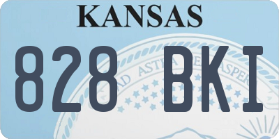 KS license plate 828BKI