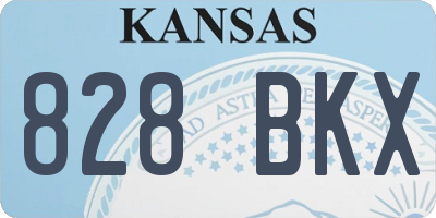 KS license plate 828BKX