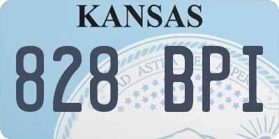 KS license plate 828BPI