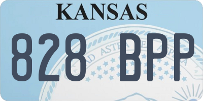 KS license plate 828BPP
