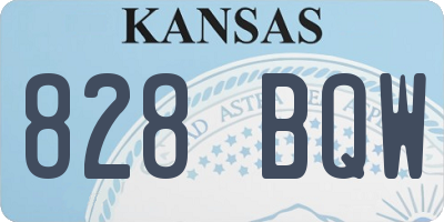 KS license plate 828BQW