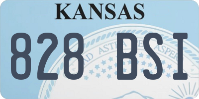 KS license plate 828BSI