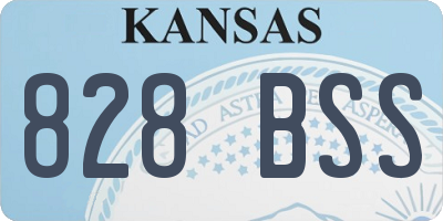 KS license plate 828BSS