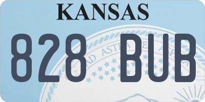 KS license plate 828BUB