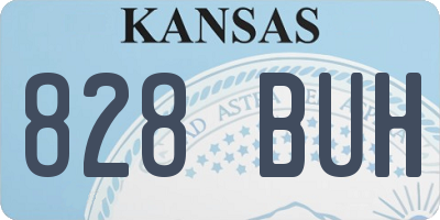 KS license plate 828BUH