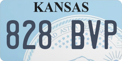 KS license plate 828BVP