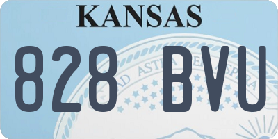 KS license plate 828BVU