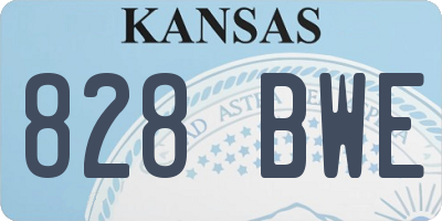 KS license plate 828BWE