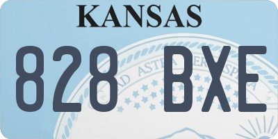 KS license plate 828BXE