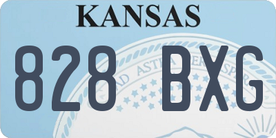 KS license plate 828BXG
