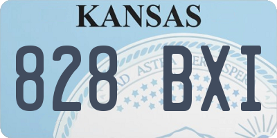 KS license plate 828BXI