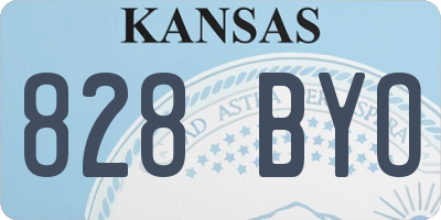 KS license plate 828BYO
