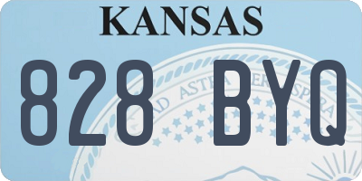 KS license plate 828BYQ