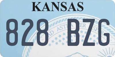 KS license plate 828BZG