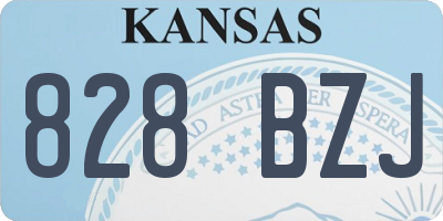 KS license plate 828BZJ