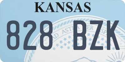 KS license plate 828BZK