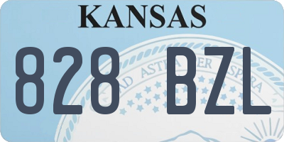 KS license plate 828BZL