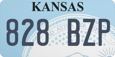 KS license plate 828BZP