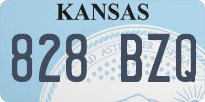 KS license plate 828BZQ