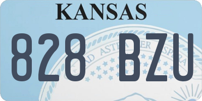 KS license plate 828BZU