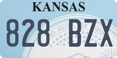 KS license plate 828BZX