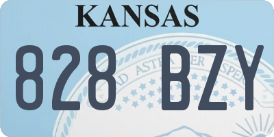 KS license plate 828BZY