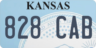 KS license plate 828CAB
