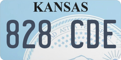 KS license plate 828CDE