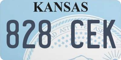 KS license plate 828CEK