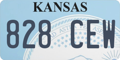 KS license plate 828CEW