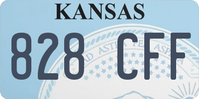 KS license plate 828CFF