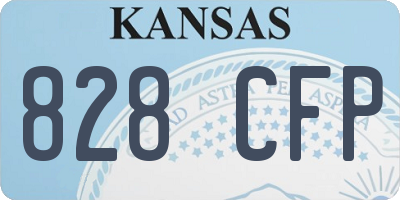 KS license plate 828CFP