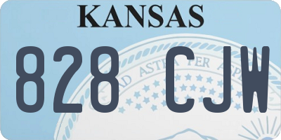KS license plate 828CJW
