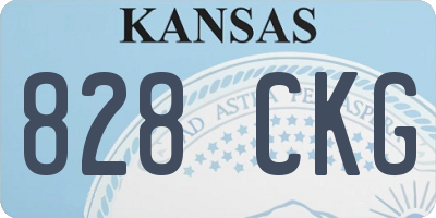 KS license plate 828CKG